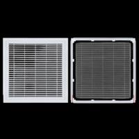 Plafond suspendu à quille intégré 600*600 Grille d'aération de retour de diffuseur à mailles carrées de type ligne à charnière avec connexion au tuyau