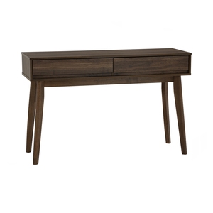 Elegant Cocoa <b>Walnut</b> Colour HIRADO Console <b>Table</b> Slim Entryway Hall <b>Table</b> with Solid Wood Legs for Luxury Home Interior Display - Product Image 1