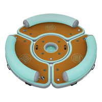 Chaise longue de piscine d'île flottante quai flottant gonflable/plate-forme gonflable de radeau flottant d'océan piscines de natation quai de bateau en PVC