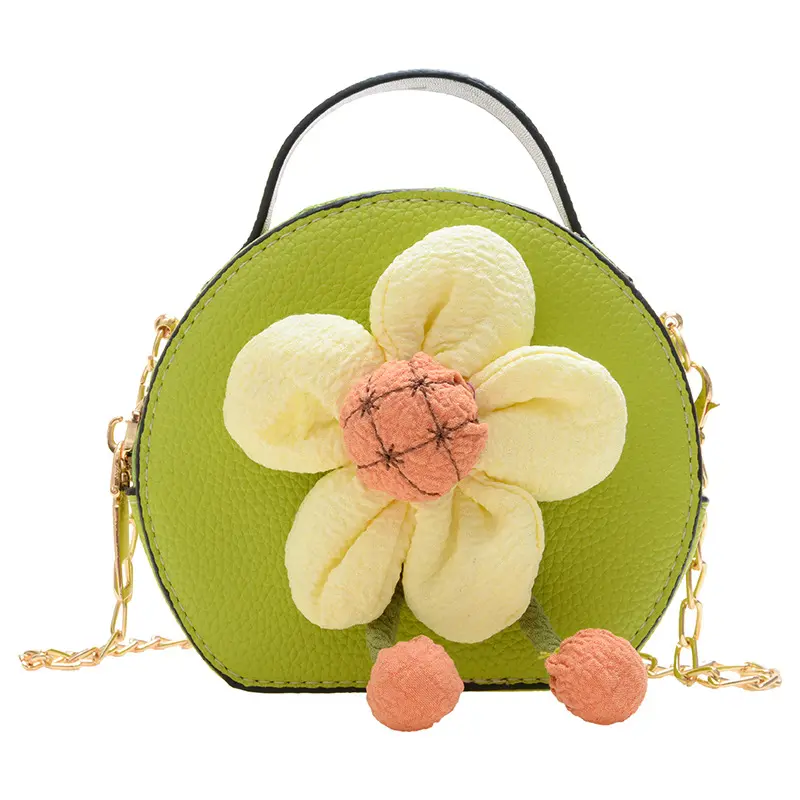 Großhandel Mädchen Tasche Handtaschen Blume Schulter Cross body Geldbörse Kette Krokodil Mini Tasche