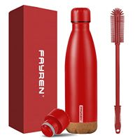 Bouteille d'eau personnalisée en acier inoxydable isolée sous vide pour le sport et le voyage à double paroi à large ouverture avec couvercle en paille pour le camp en plein air