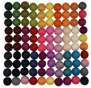 Bricolage artisanat 50mm boules de laine faites à la main 5cm <span class=keywords><strong>pompons</strong></span> en feutre de laine pour le festival - Product Image 2