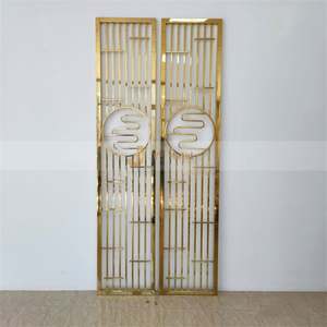 EX067 Customized Laser Cut Metal <b>Screen</b> Room Divider <b>Screen</b> Stainless Steel Partition <b>Wall</b> Partition <b>Screen</b> Panel Modern Design - Product Image 3