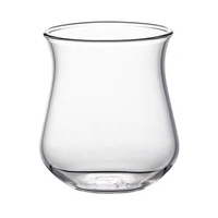 Nouvelle tasse à café en verre en forme de tulipe, style chinois, ultra-mince, en cristal, écologique, sans pied, sans couvercle, pièce design, pour boissons froides
