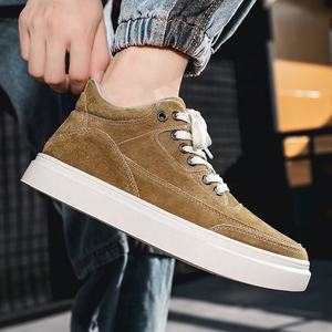 Özel Logo İngiliz tarzı rahat erkekler kanvas ayakkabılar Sneaker yüksek Top Retro yüksek ayak bileği spor ayakkabı erkekler için - Product Image 3