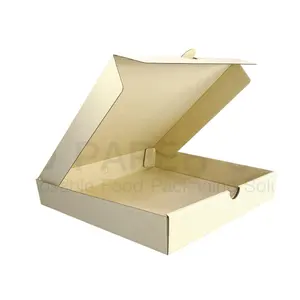 Popular Packaging Food Box Corrugated Paper Size 12" No Printing Square Shape for Pizza Cheese Board from Thailand