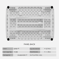 Table d'appoint pliante réglable LuckyOCT blanche avec plateau en nid d'abeille et structure métallique pour salon et chambre