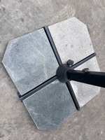 Grand parasol carré de 3m pour meubles de jardin en porte-à-faux Parasol de terrasse bon marché avec frange pour hôtel et extérieur