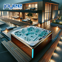 JOYEE Hot Sale 5 Personen Whirlpool Europa Hotel Hinterhof Balboa Spa Pools Spabad Jacuzzis Hydrotherapie Luxus-Whirlpools im Freien