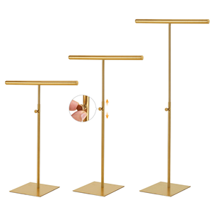 Support de présentation réglable en métal plaqué or pour bijoux, organisateur de colliers, bracelets et boucles d'oreilles, résistant à la rouille, personnalisable - Product Image 2