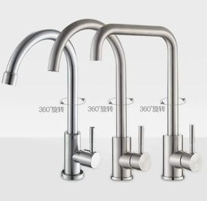 304 Stainless Steel Kitchen Faucets Brushed Finish Mixer <b>Tap</b> - Product Image 6