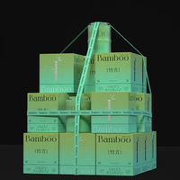 Scatola di Cartone Rigido di Lusso Personalizzata Stile Bambù, Piccolo Lotti, Verde Sfumato, Biodegradabile, Ecologica, per Candele Profumate