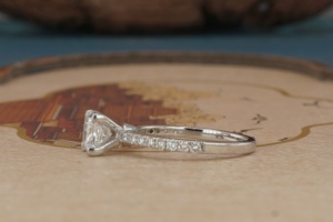 Bague de luxe en or 14 carats avec diamant de laboratoire pour femme, coupe brillante, diamant synthétique, bague de fiançailles, bijoux fins, mariage - Product Image 3