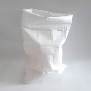 Saco de bolsa tejida de pp blanco, listo para enviar, 50 kg, para maíz, harina, embalaje de frijoles, 60*100cm