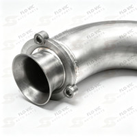 أنبوب عادم SJ-025 بقطر 4 بوصات مع شفة بثلاثة مسامير لشاحنات GM Duramax ديزل 6.6 لتر LML موديلات 2015.5-2016