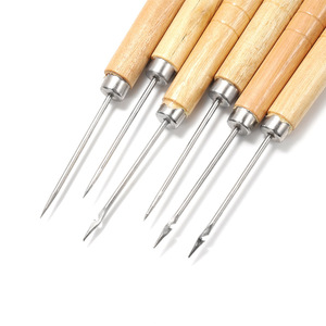 Aiguille à poignée en bois massif, coupe baguette conique, pour la fabrication de bijoux DIY - Product Image 4