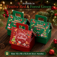 Boîtes à bonbons de Noël de luxe en forme de maison en pain d'épices avec poignée, emballage cadeau pour biscuits de fête