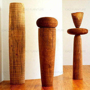 IDAO Creative - <span class=keywords><strong>Pilar</strong></span> Totem <span class=keywords><strong>de</strong></span> Madera Tallada a Mano, Estilo Retro Nostálgico, para Decoración <span class=keywords><strong>de</strong></span> Sala <span class=keywords><strong>de</strong></span> Estar - Product Image 1