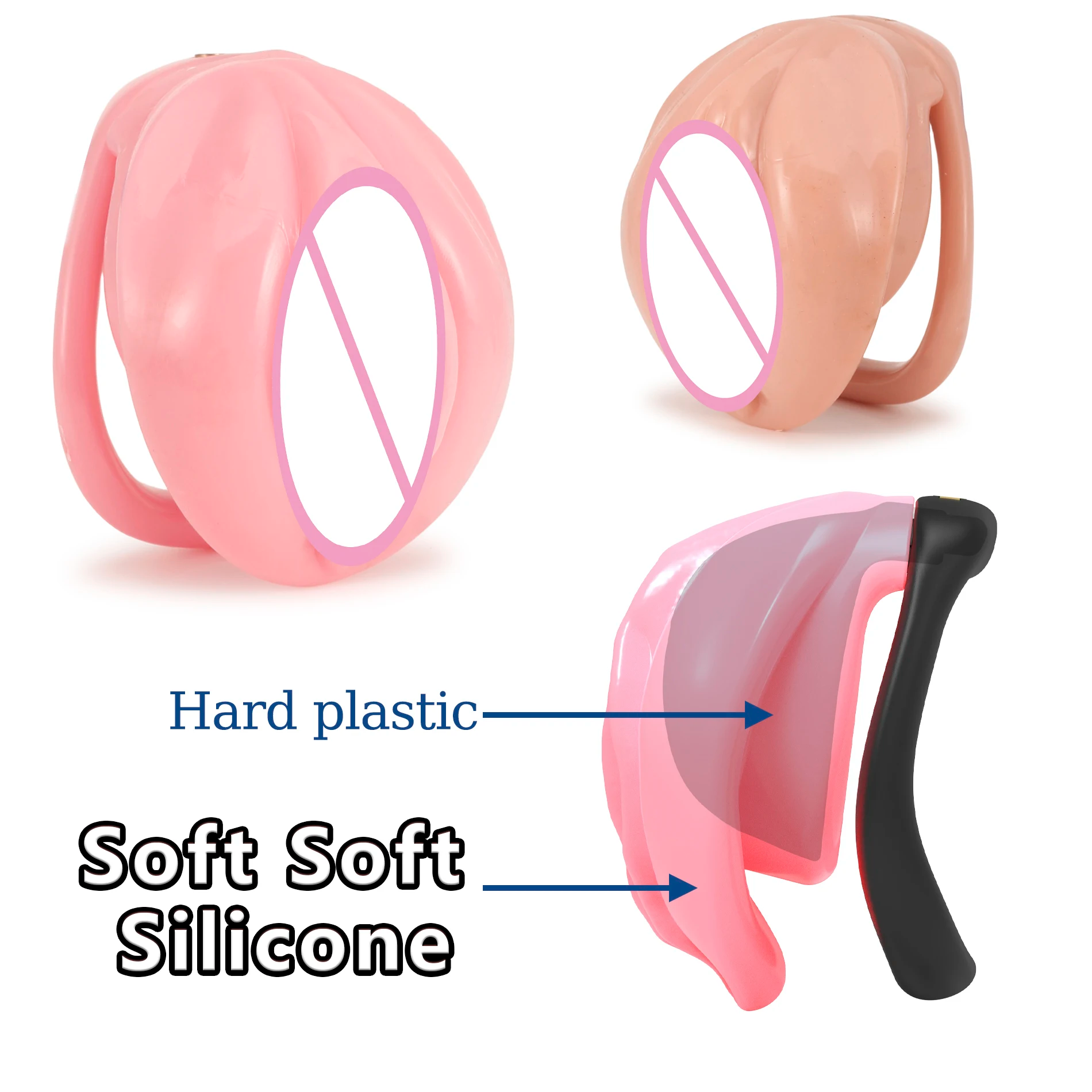 New Sissy Pink Soft Pussy Male Chastity Cage With 4 Penis Rings Lock Cock  Harness Belt BDSM Sex Toys for Men Gay Femboy 18+| Alibaba.com