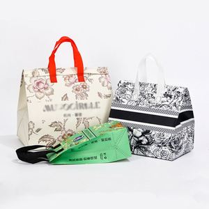 Bolsa Térmica Personalizada Ecológica, Laminada, Aislada, de Tela No Tejida para Alimentos, Pasteles, Pan, para Compras, Promociones y Empaque - Product Image 1