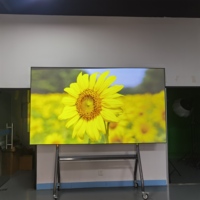 Écran de projection HD 4K 8K PVC blanc, taille personnalisée 16:9, avec cadre fixe à bord fin anti-lumière, angle de vision de 120 degrés