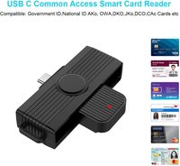 Pocket Size Type C Smart Card Reader CAC SIM Reader Writer Adapter Compatible with Windows MacOS Linux