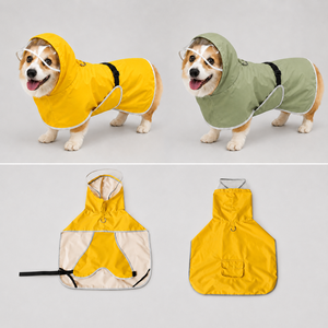 Ropa para Mascotas al por Mayor, Impermeable <span class=keywords><strong>de</strong></span> Alta Calidad, Personalizado, Ajustable, para Todo el Cuerpo, Chubasquero para Perros - Product Image 4