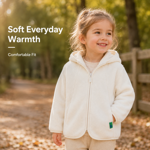 Veste polaire à capuche pour filles, fermeture éclair, douce et chaude, essentielle pour l'hiver, <span class=keywords><strong>manteau</strong></span> à capuche pour enfants, 5 couleurs, personnalisation OEM ODM, vente en gros - Product Image 2