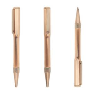 Venta Directa de Fábrica, Bolígrafo Hexagonal Rosa Dorado, Colores Personalizados, Material Escolar - Product Image 1