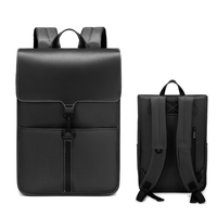 Sac à dos de voyage imperméable à grande capacité avec fermeture éclair à motif géométrique gris foncé noir unisexe pour hommes et femmes, sac à dos décontracté pour la journée