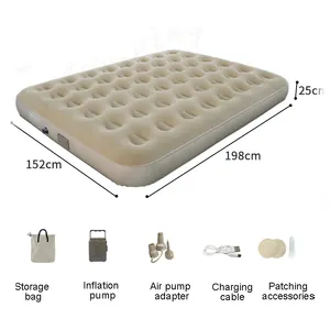 مرتبة منفوخة مزدوجة مفردة قابلة للنفخ سرير هوائي محمول قابل للطي مرتبة تخييم ذاتية الانفخ مع مضخة مدمجة