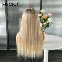 Perruque Lace Front HD Invisible 13x6 Cheveux Vierges Transparente Blond Cendré Lisse 100% Humain Longue Longueur Densité Personnalisable