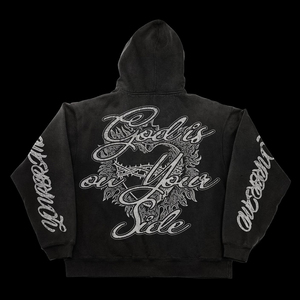 Sudadera con Capucha para Hombre YOURBRAND, Negra, de Algodón French Terry, Estilo Urbano, Corte Regular, Diseño Estampado - Product Image 6