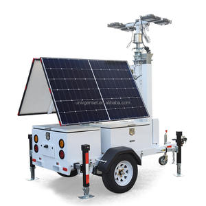 Remolques de torre de iluminación portátiles respetuosos con el medio ambiente Torres de luz LED solares en <span class=keywords><strong>alquiler</strong></span> - Product Image 2