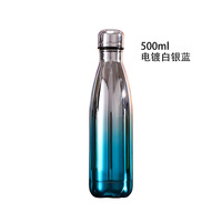 Bouteille isotherme de luxe en acier inoxydable plaqué or 2026, 500 ml, avec logo personnalisé, isolation thermique 12-24h, pour l'extérieur