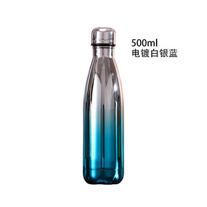 Bouteille isotherme de luxe en acier inoxydable plaqué or 2026, 500 ml, avec logo personnalisé, isolation thermique 12-24h, pour l'extérieur - Product Image 2