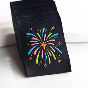 Etiqueta tejida de algodón personalizada para planchar, etiqueta tejida termoadhesiva, parche cosido, <span class=keywords><strong>etiquetas</strong></span> tejidas con tamaño y reverso adhesivo para <span class=keywords><strong>ropa</strong></span> - Product Image 5