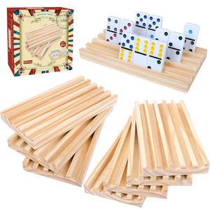 Bandejas de madera espaciosas de alta calidad para Mahjong, soportes multifuncionales para dominó, ideales para entretenimiento en el hogar y torneos de Mahjong. - Product Image 3