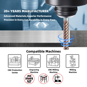 Tùy Chỉnh 6-Sáo Phẳng Vuông End Phay Dao Vonfram Rắn Carbide Công Cụ Lớp Phủ Bằng Đồng Bán Buôn Cho Kim Loại Làm Việc OEM - Product Image 3