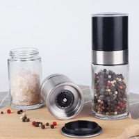 Moulin à verre domestique en acier inoxydable noyau de meulage en céramique moulin à poivre noir manuel récipient de cuisine