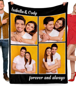 Conjunto <span class=keywords><strong>de</strong></span> regalo <span class=keywords><strong>de</strong></span> Navidad personalizado para parejas, uniformes <span class=keywords><strong>de</strong></span> porristas personalizados con <span class=keywords><strong>fotos</strong></span> personalizadas en una manta - Product Image 5