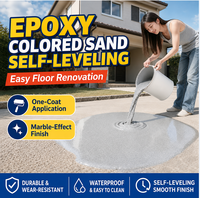 Revêtement de sol autolissant en résine époxy colorée de qualité supérieure, revêtement de sol décoratif en terrazzo époxy