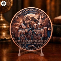Pièce de collection de défi en cuivre fin rouge de 1 oz, en cuivre pur .999, sur le thème de la mission lunaire équipée Artemis II 2026, pour la vente en gros