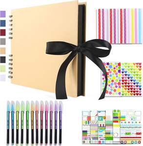 Álbum de Fotos DIY con Encuadernación Espiral A4, 80 Páginas, con Accesorios, Papel Kraft Caqui, Libro de Recuerdos, Regalo - Product Image 1