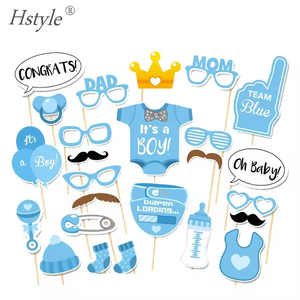 Hstyle Los más vendidos Es una niña Baby Shower Fiesta de cumpleaños Género Reveal Photo Gorgeous Booth Props Pink Set en un palo - Product Image 2