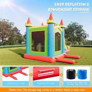 Castillo Inflable Verde Gigante para Adultos y Niños <span class=keywords><strong>con</strong></span> <span class=keywords><strong>Piscina</strong></span> Desmontable para Negocios, Tamaño Personalizado, Material <span class=keywords><strong>de</strong></span> PVC - Product Image 5