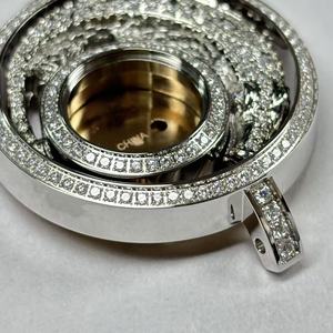 Chất lượng cao 43mm tùy chỉnh-thực hiện 316L thép không gỉ dát CZ Đá trường hợp đồng hồ khoáng thủy tinh tương thích Ronda 732 phong trào - Product Image 5