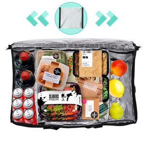 Sac de livraison d'aliments isotherme, pour aliments froids et chauds, avec 2 diviseur et sangle à bandoulière, étanche, pour Restaurant et Commercial - Product Image 2