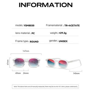 Lunettes de soleil ovales transparentes de haute qualité Sunray, film coloré, UV400, verres polarisés, monture TR90, lunettes rétro pour femmes, lunettes de créateur pour hommes - Product Image 4