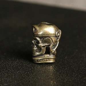 Soldado Ruso con Calavera DIY, Fidget Spinners de Metal y Cobre, Colgantes de Cordón con Estrella de Cinco Puntas, Cuentas de Latón Hechas a Mano - Product Image 4